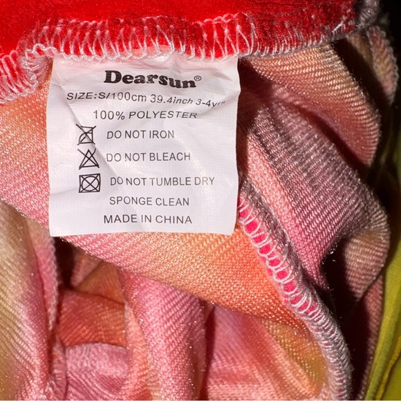 Pink and Yellow T-Rex Kids Costume - Size S 3-4 years - Picture 8 of 9